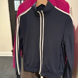 Splits59 Navy Jacket with Cream Stripes